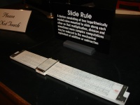 DSC01238 On the table, a valuable POST Slide Rule.