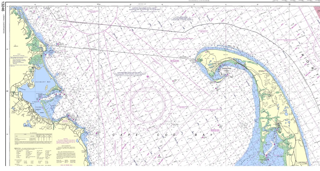 Cape Cod Bay Fishing Chart