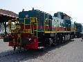 A brand new FS diesel shunter D146 2001 during a locomotive exhibition in Cremona station on May 18th, 2003.