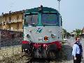 FS diesel-electric locomotive D445 1036 during a locomotive exhibition in Cremona station on May 18th, 2003.