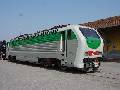 FS electric locomotive E402 172 during a locomotive exhibition in Cremona station on May 18th, 2003.