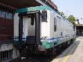 FS electric locomotive E424 296 during a locomotive exhibition in Cremona station on May 18th, 2003.