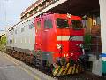FS locomotive E636 284 during a locomotive exhibition in Cremona station on May 18th, 2003.
The train was rebuilt and repainted in this unusual fashion and livery after an accident.