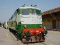 FS electric locomotive E645 101 during a locomotive exhibition in Cremona station on May 18th, 2003.
The locomotive was repainted in its original livery, and is perfectly working.