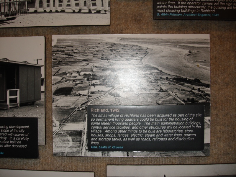 DSC01232 An aerial view of Richland, taken in 1942. If you compare it against Google maps, you see how many of the fields have been replaced by buildings.