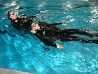 DSC02276 This is another rescue swim. After inflating both buoyancy compensators, you pull the distressed drivers by his tank's valve.