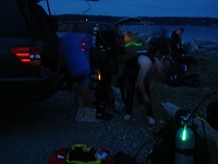 DSC02578 Each buddy team uses a chemlight of a different color.